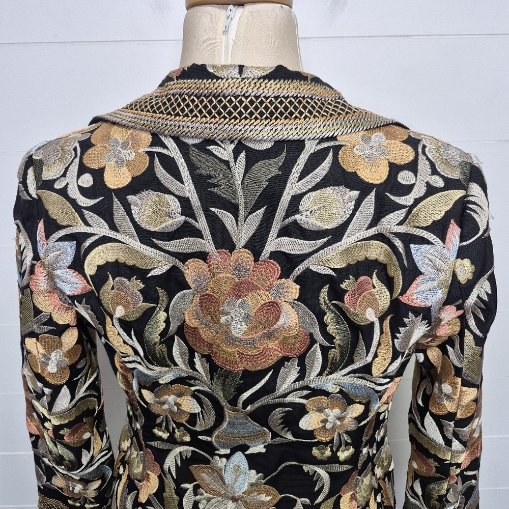Johnny Was Biya 100% Silk Embroidered Jacket Size S - Picture 6 of 16